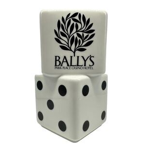 Ballys Park Place Casino Hotel Pair-O-Dice by Rego Made in Japan 6.25” Tall Vase